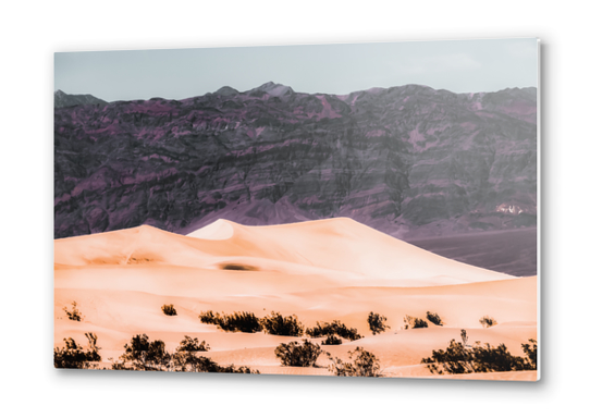 sand desert with mountain background at Death Valley national park California USA Metal prints by Timmy333