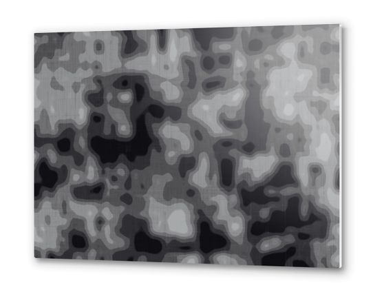 geometric art abstract background in black and white Metal prints by Timmy333