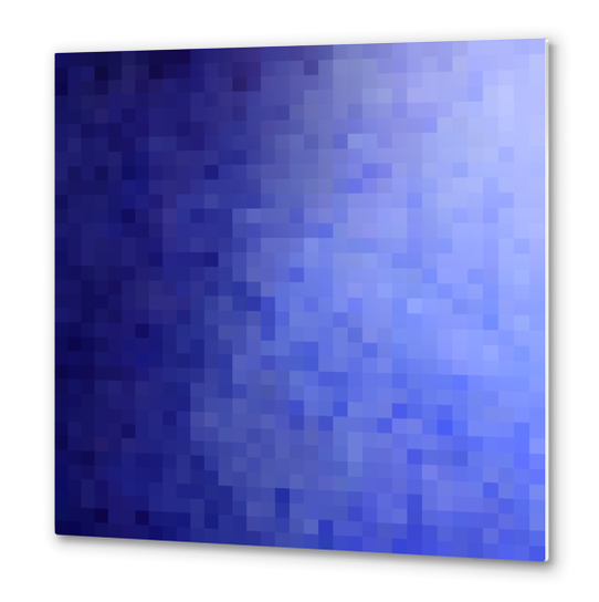 graphic design geometric pixel square pattern abstract background in blue Metal prints by Timmy333