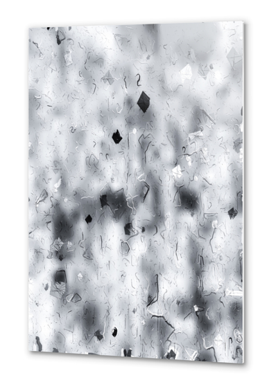 painting texture abstract background in black and white Metal prints by Timmy333