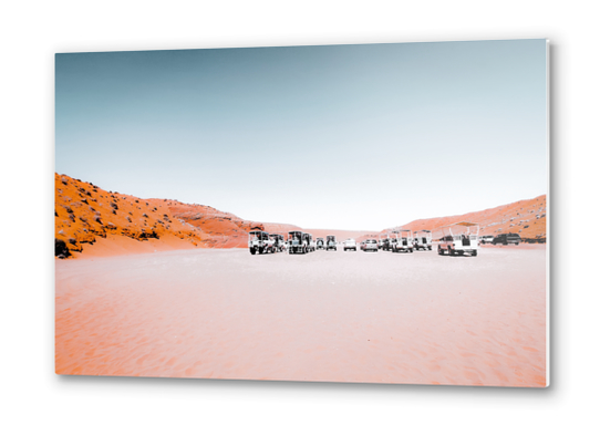 Sandy desert with blue sky at Antelope Canyon, Arizona, USA Metal prints by Timmy333