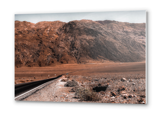 road in the desert with mountain view at Death Valley national park California USA Metal prints by Timmy333