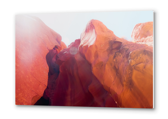 Sandstone texture in the desert at Antelope Canyon Arizona USA Metal prints by Timmy333