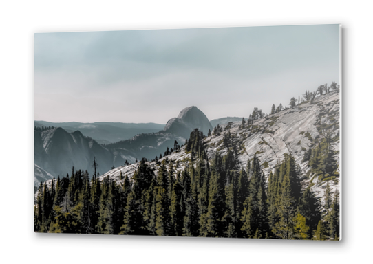 mountains with blue cloudy sky at Yosemite national park California USA Metal prints by Timmy333