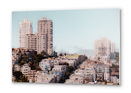 building with blue sky at San Francisco California USA Metal prints by Timmy333