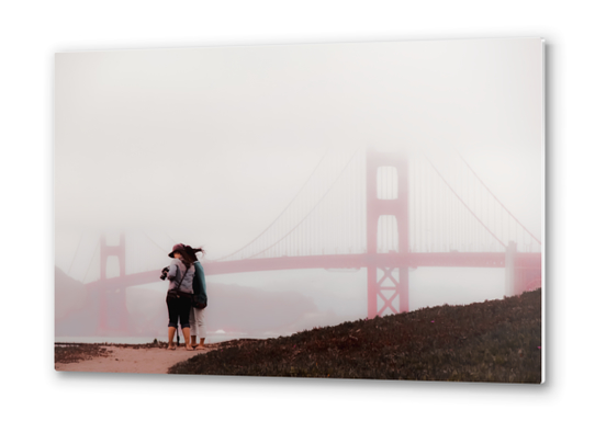 foggy day at Golden Gate bridge San Francisco USA Metal prints by Timmy333