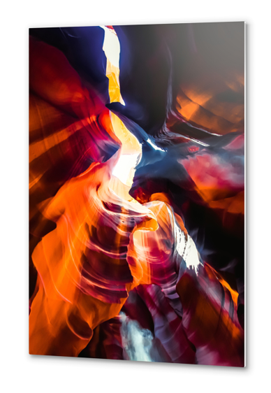 Sandstone abstract background at Antelope Canyon, Arizona, USA Metal prints by Timmy333