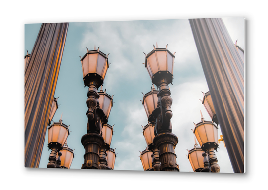 Urban Light with blue sky LACMA Los Angeles California USA Metal prints by Timmy333