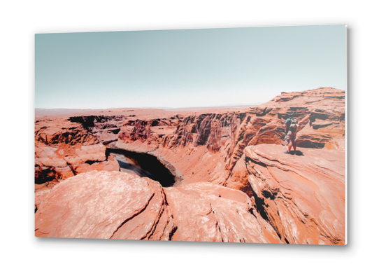 Summer scenery in the desert at Horseshoe Bend Arizona USA Metal prints by Timmy333