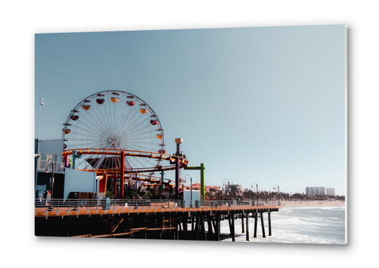 Ferris wheel at Santa Monica pier California USA Metal prints by Timmy333