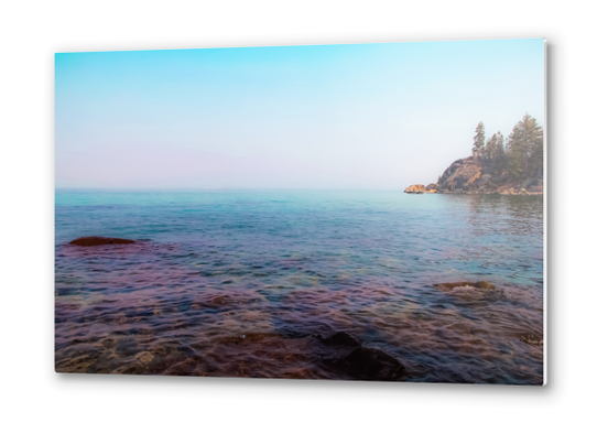 Island with pine tree at Emerald bay Lake Tahoe California USA Metal prints by Timmy333