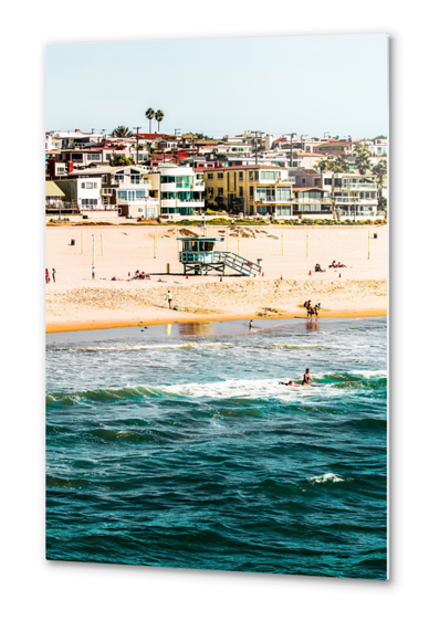 Summer sandy beach at Manhattan beach California USA Metal prints by Timmy333