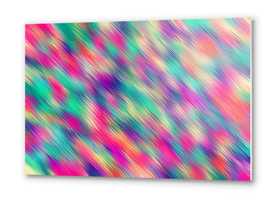 pink blue and green painting abstract texture background Metal prints by Timmy333