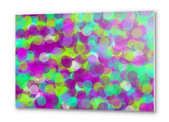 purple blue and green circle pattern abstract background Metal prints by Timmy333