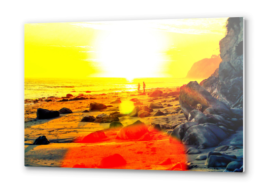 summer beach sunset in California, USA Metal prints by Timmy333