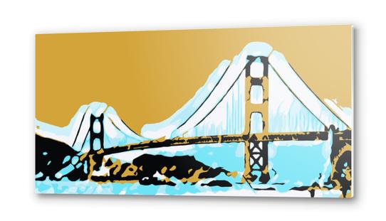 Golden Gate bridge San Francisco with sunset sky Metal prints by Timmy333