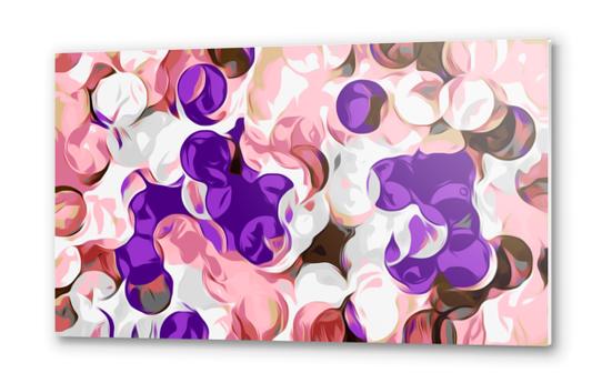 pink and purple circle pattern abstract background Metal prints by Timmy333