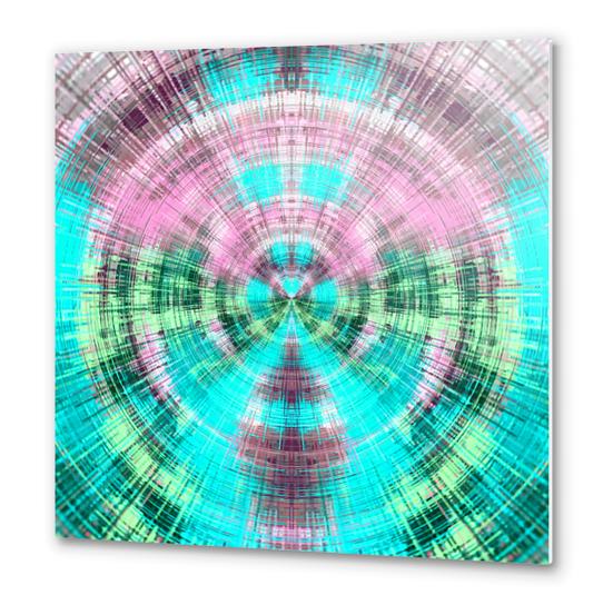 pink blue and green circle plaid pattern abstract background Metal prints by Timmy333