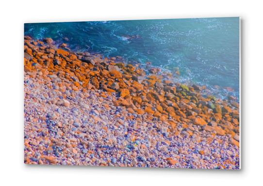 ocean with blue water and rock in summer Metal prints by Timmy333