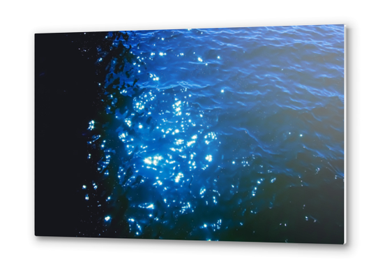 light of the star on the blue water Metal prints by Timmy333