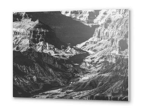 texture of the desert at Grand Canyon national park, USA in black and white Metal prints by Timmy333