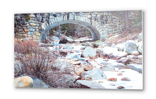 river covered with snow at Sequoia national park, USA Metal prints by Timmy333