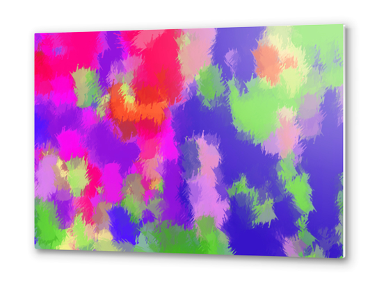 pink purple blue green and orange painting texture background Metal prints by Timmy333