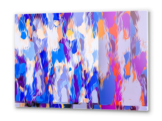 blue purple pink orange and red painting abstract background Metal prints by Timmy333