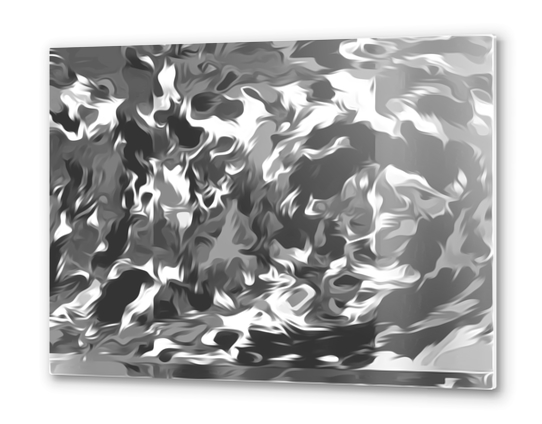 black and white spiral painting abstract background Metal prints by Timmy333