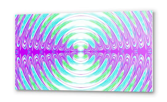 purple green and blue circle pattern abstract background Metal prints by Timmy333