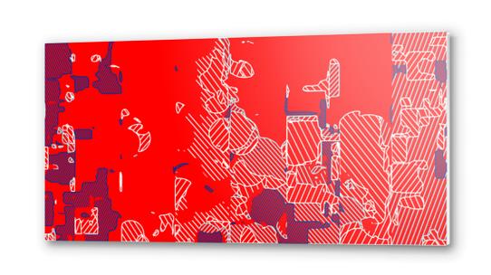 graffiti drawing and painting abstract in red and blue Metal prints by Timmy333