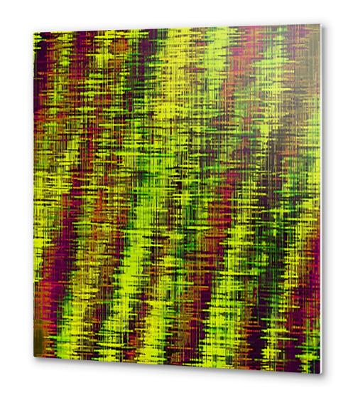 yellow green and brown painting texture abstract background Metal prints by Timmy333