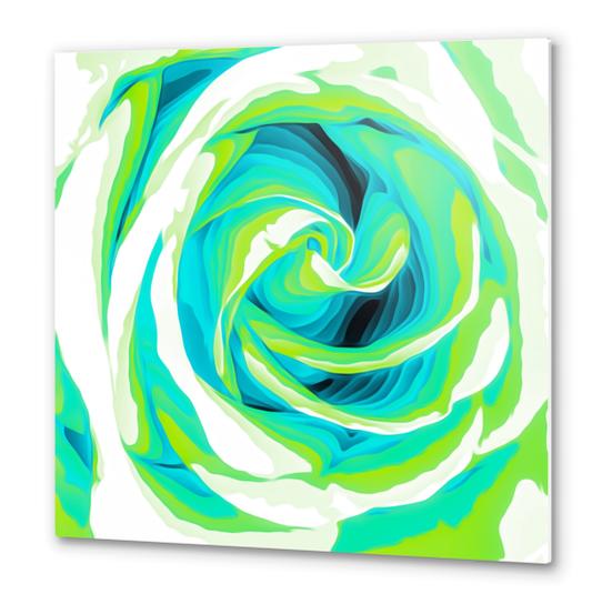 blue and green closeup rose texture background Metal prints by Timmy333