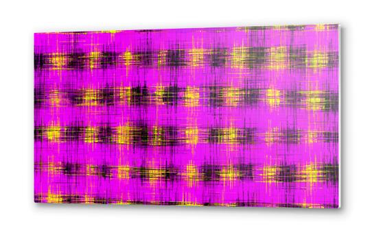 pink yellow and black painting texture abstract background Metal prints by Timmy333