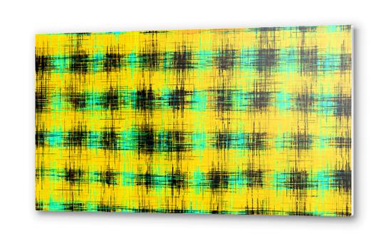 yellow green and black painting texture background Metal prints by Timmy333