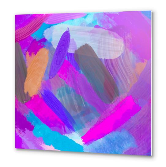 pink brown purple blue painting abstract background Metal prints by Timmy333