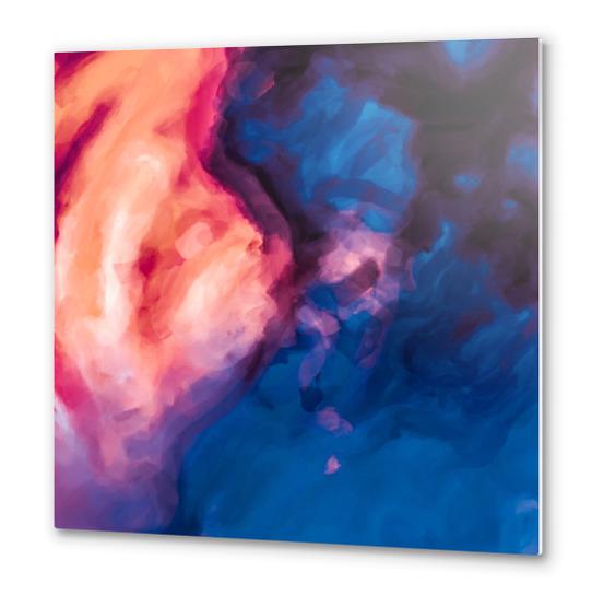 red purple and blue painting texture abstract background Metal prints by Timmy333