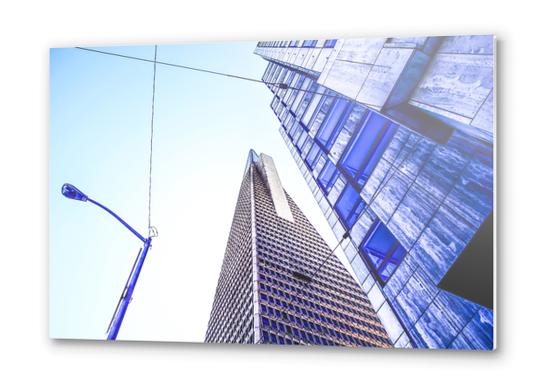 pyramid building and modern building at San Francisco, USA Metal prints by Timmy333