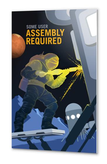 Assembly Required to Build our Future on Mars and its Moons - NASA KSC Space Tourism Poster Metal prints by Space Travel