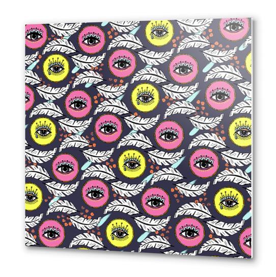 Pattern Boho eyes Metal prints by mmartabc