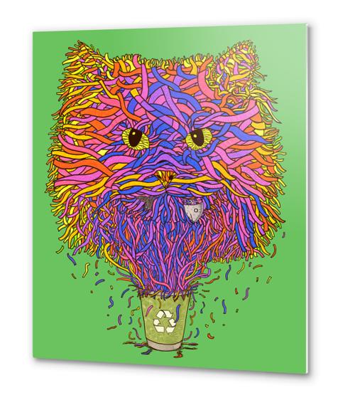 Recycle cat Metal prints by Tummeow