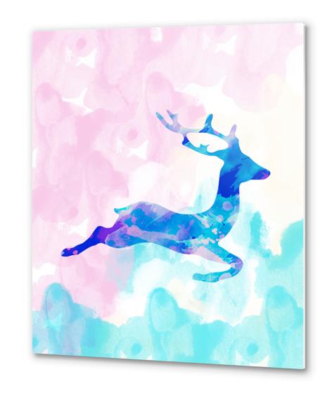 Abstract Deer Metal prints by Amir Faysal