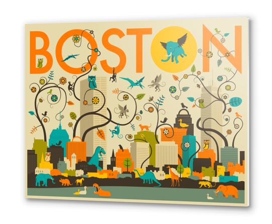 WILD BOSTON Metal prints by Jazzberry Blue