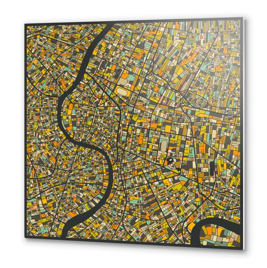 BANGKOK MAP 2 Metal prints by Jazzberry Blue