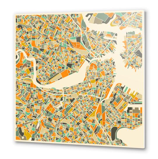 BOSTON MAP 1 Metal prints by Jazzberry Blue