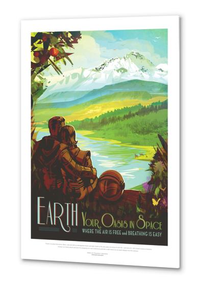 Earth: Your Oasis in Space - NASA JPL Space Tourism Poster Metal prints by Space Travel