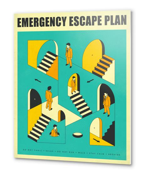 EMERGENCY ESCAPE PLAN 1 Metal prints by Jazzberry Blue