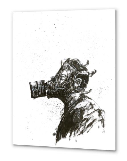 Gas Mask Metal prints by Aaron Morgan