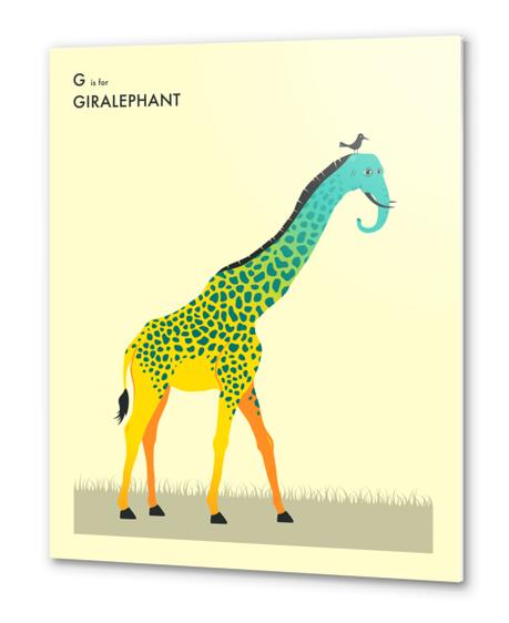 GIRALEPHANT Metal prints by Jazzberry Blue