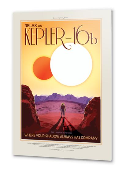 Relax on Kepler-16b - Where Your Shadow Always Has Company - NASA JPL Space Travel Poster Metal prints by Space Travel